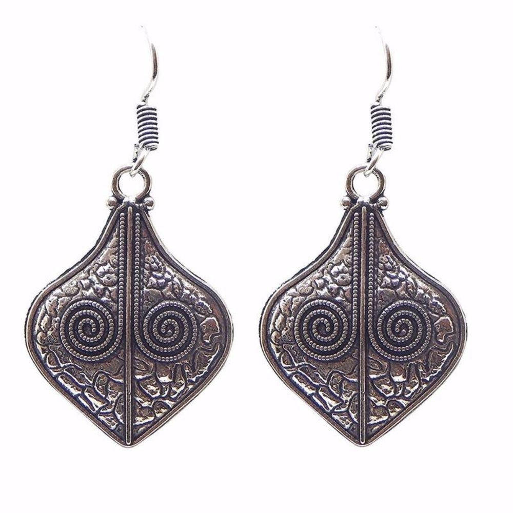 Intricate Silver Swirl Earrings